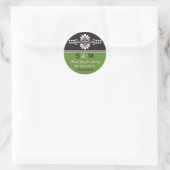 Dank u Monogram Wedding Favor Labels (Tas)