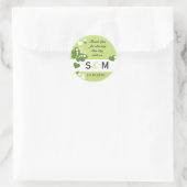 Dank u Monogram Wedding Favor Labels (Tas)