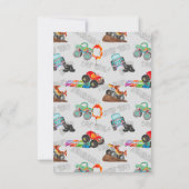 Dank u Monster Truck Verjaardag Bash Waterverf Bedankkaart (Achterkant)