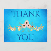 Dank u, mooi blauw briefkaart (Voorkant)