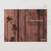 Dank u mooie bloemige nep kant briefkaart (Achterkant)