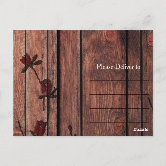 Dank u mooie bloemige nep kant briefkaart (Achterkant)