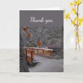 Dank u Mooie brug over Creek in Forest Kaart (Gele Bloem)