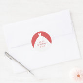 Dank u mooie trouwjurk ronde sticker (Envelop)