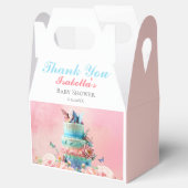 Dank u mooie vlinders tweeling Baby shower Bedankdoosjes (Geopend)