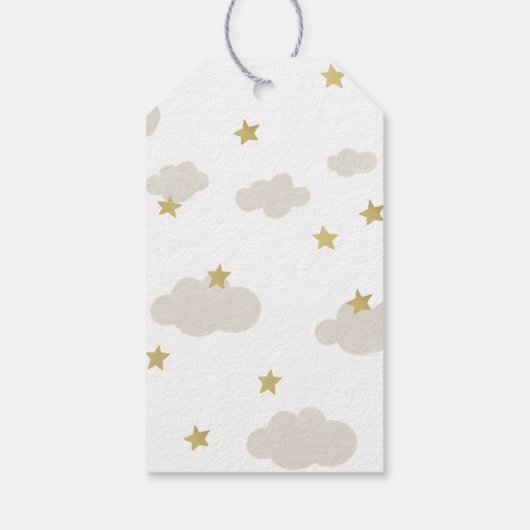 Dank u Moon Stars Baby shower Gold Cadeaulabel (Achterkant)
