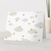 Dank u Moon Stars Cloud Baby shower Bedankkaart (Achterkant)