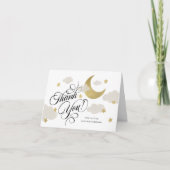 Dank u Moon Stars Cloud Baby shower Bedankkaart (Voorkant)