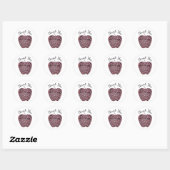 Dank u Mosaic Red Apple leraar waardering Ronde Sticker (Vel)