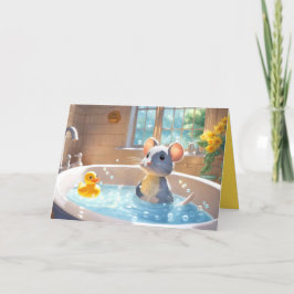 Dank u muis in bubbelbad kaart