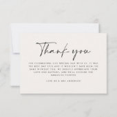 Dank u multi foto Bruiloft modern minimaal grijs Bedankkaart (Achterkant)