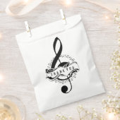 Dank u Muzikale Nota Favor Tassen Bedankzakje (Geknipt)