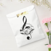 Dank u Muzikale Nota Favor Tassen Bedankzakje (Gezegeld)