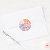 Dank u naam 16e bruids roze holograaf bruids ronde sticker (Envelop)
