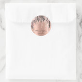 Dank U Naam 16e Bruidsdouche Roze Koper Ronde Sticker (Tas)