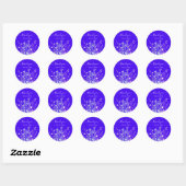 Dank U Naam 16e Bruidswei Koninklijk Blauw Ronde Sticker (Vel)