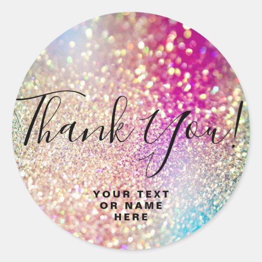 Dank u naam 16th Bridal Birthday Jubileum Ronde Sticker (Voorkant)