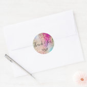 Dank u naam 16th Bridal Birthday Jubileum Ronde Sticker (Envelop)
