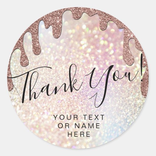 Dank u naam 16th Bridal Birthday Jubileum Ronde Sticker (Voorkant)