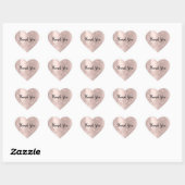 Dank U Naam Glitter Roze Bruids Sweet 16e Hart Sticker (Vel)