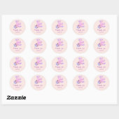 Dank u naam Holograph Flower SPA Wellness Ronde Sticker (Vel)