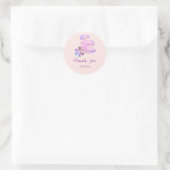 Dank u naam Holograph Flower SPA Wellness Ronde Sticker (Tas)