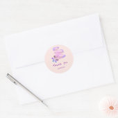 Dank u naam Holograph Flower SPA Wellness Ronde Sticker (Envelop)