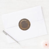 Dank U Naam Magnolia Bloementuin Goud Grijs Ronde Sticker (Envelop)