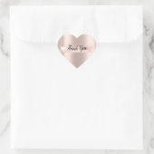 Dank U Naam Roze Blush Bruiloft Feest Trouwen Hart Sticker (Tas)
