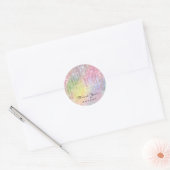 Dank U Naam Sweet 16 Verloofde Holografische Roos Ronde Sticker (Envelop)