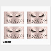 Dank u Naam VIP Roos Bruids Lief 16e Rechthoekige Sticker (Vel)