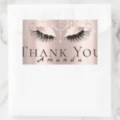 Dank u Naam VIP Roos Bruids Lief 16e Rechthoekige Sticker (Tas)