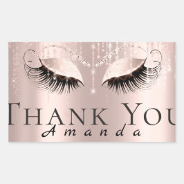 Dank u Naam VIP Roos Bruids Lief 16e Rechthoekige Sticker