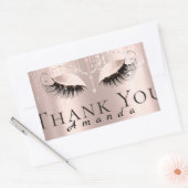 Dank u Naam VIP Roos Bruids Lief 16e Rechthoekige Sticker (Envelop)