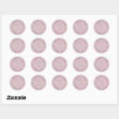Dank U Naam Zegel Roze Poeder Zoete 16e Bruiloft (Vel)