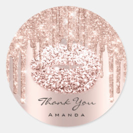 Dank U Naam Zoete 16e Bruidsfeest Roos Ronde Sticker