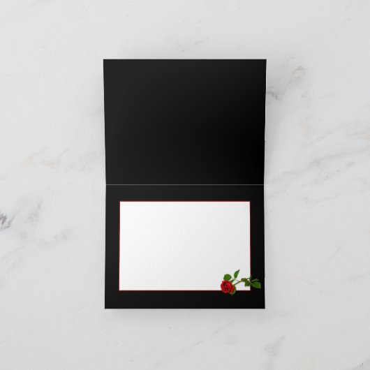 Dank u, nam het Rood Collectie/Zwarte/Rood toe Kaart (Binnen)