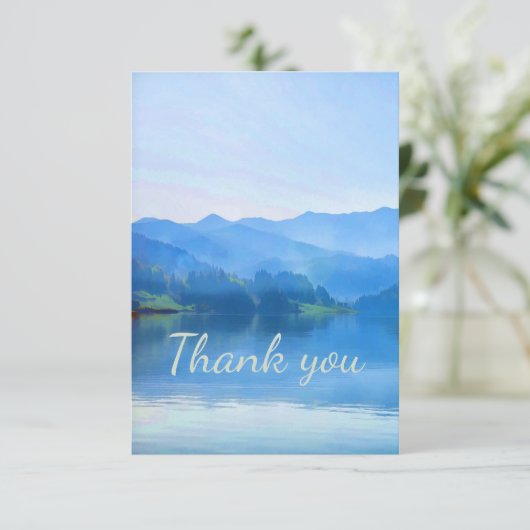 Dank u Natuur voor Tranquil Lake Scene Bedankkaart (Staand voorkant)