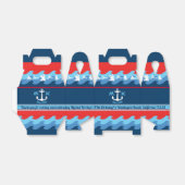 Dank u nautische anker golfboot rood wit blauw bedankdoosjes (Uitgevouwen)