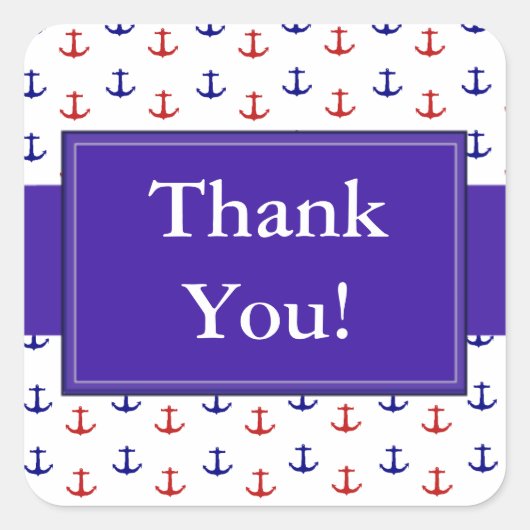 Dank u nautische ankers Stickers (Voorkant)