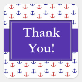 Dank u nautische ankers Stickers