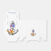 Dank u nautische schip anker bloemenbruiloft bedankdoosjes (Uitgevouwen)