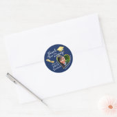 Dank u Navy Blauw Wit Goud Afstudeerfeest Ronde Sticker (Envelop)