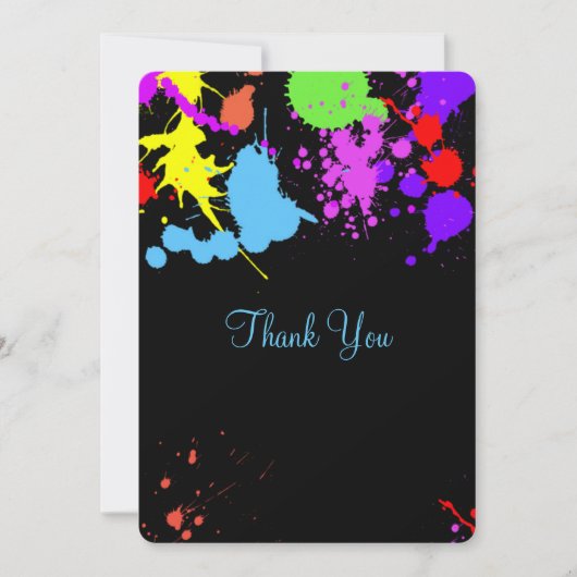 Dank U  Neon, Glow in the Dark, Bedankkaart (Voorkant)