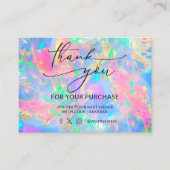 Dank u Neon Opal visitekaartje (Voorkant)