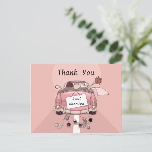 Dank u net het gehuwde Briefkaart (Staand voorkant)