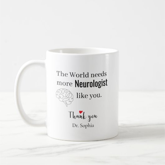 Dank U Neuroloog Aangepaste Naam Koffiemok (Links)