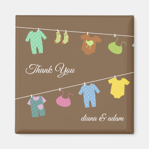 Dank u Neutral Baby shower Magnet