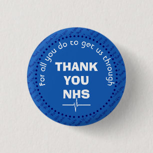 DANK U NHS  supporter Ronde Button 3,2 Cm