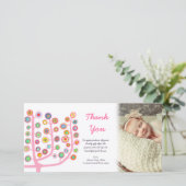 Dank u Nieuwe Baby Aankomst Gift Photocard Bedankkaart (Staand voorkant)